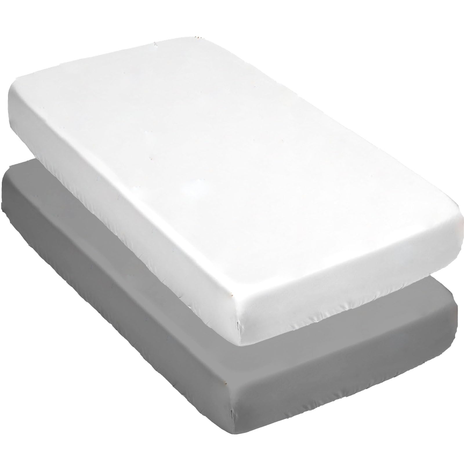 2 Pack Satin Chiffon Soft Crib Sheet Great for Baby with Sensitive Hair Silky Baby Mattress Sheet Unisex 52