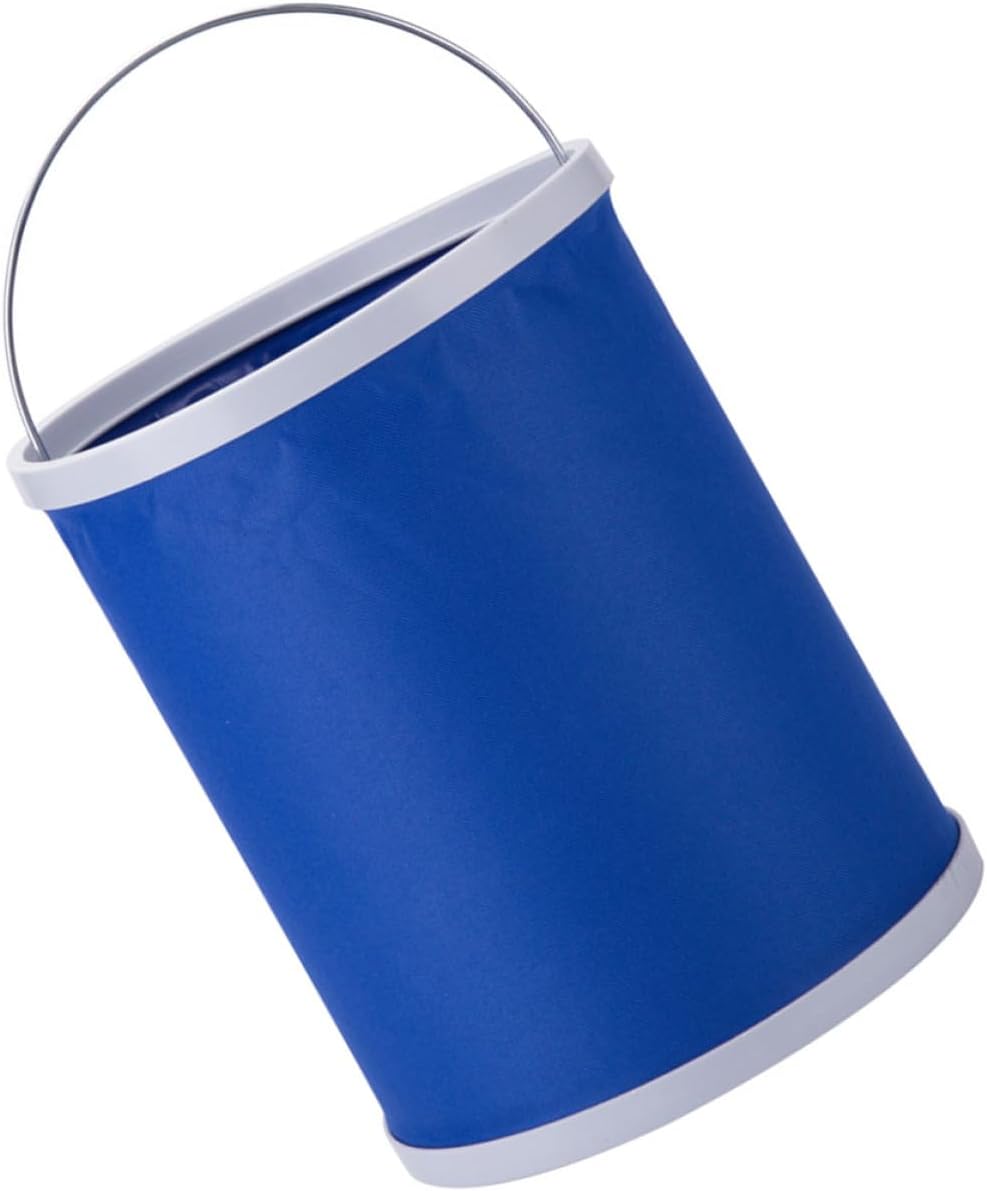 VALICLUD Large Capacity Foldable Car Washing Bucket 13L Portable Water Container for Outdoor Fishing and Vehicle Cleaning