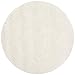 SAFAVIEH Milan Shag Collection Area Rug - 3' Round, Ivory, Solid Design, Non-Shedding & Easy Care, 2-inch Thick Ideal for High Traffic Areas in Living Room, Bedroom (SG180-1212)