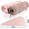 JEFFSUN Lot de 2 serviettes à cheveux en microfibre pour femmes et filles, super absorbantes, à séchage rapide, turban pour cheveux bouclés, longs