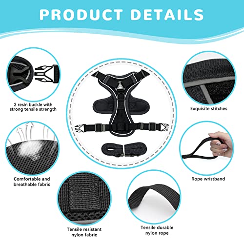 Cat Harness and Lead Set, Adjustable Kitten Harness and Lead Set including Reflective Strips Escape-Proof - Image 4