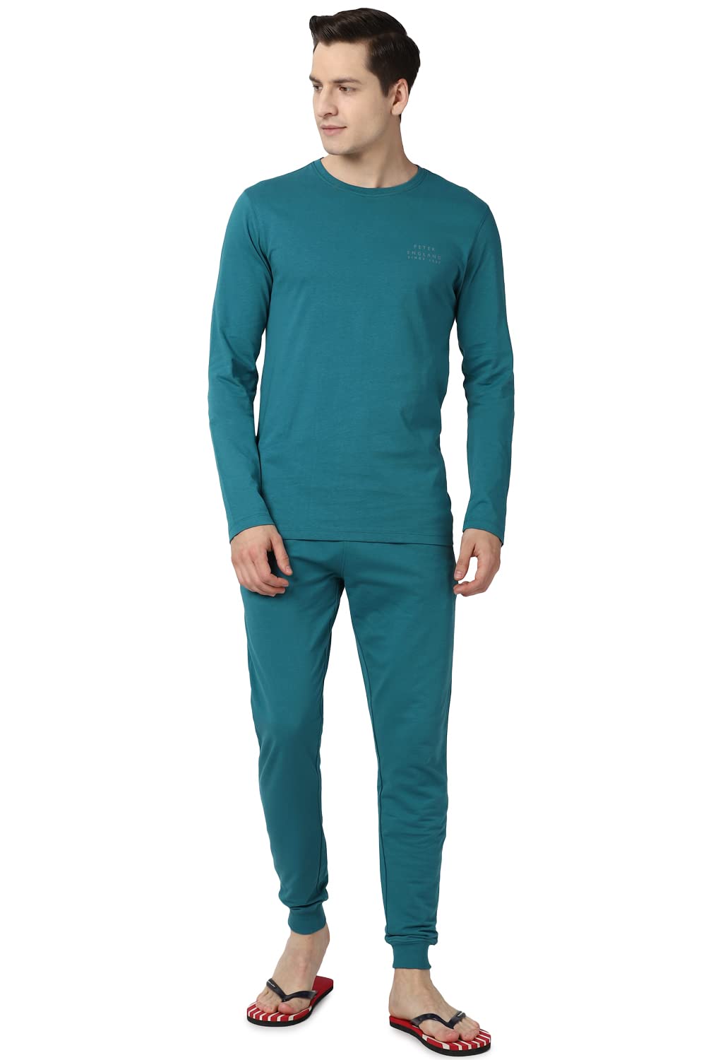peter england Men's Cotton Blend Solid Pajama Set Pack of 1-picture-23