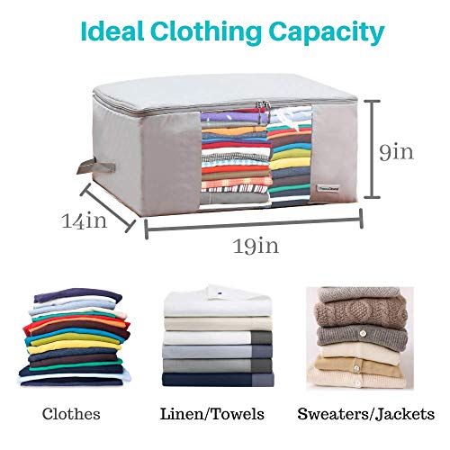 Chaos Cleared Clothing Storage Bags Clothes Organizer Folding Fabric Bags For Sweaters, Clothing, Garment, Bedding, Quilt, Linens, Large Folding Organizers With Zip & Window, Mothproof Underbed Space Saver Bins thumb #1