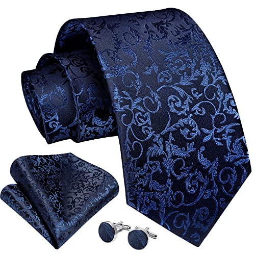 Image of Enlision Mens Ties Solid Color Satin Necktie Ties for men Handkerchief Cufflinks Pocket Squares for Wedding