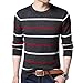 Pullover Men Clothing Autumn Winter Wool Round Collar Slim Fit Sweater Men Casual Striped Pull Jumper Men