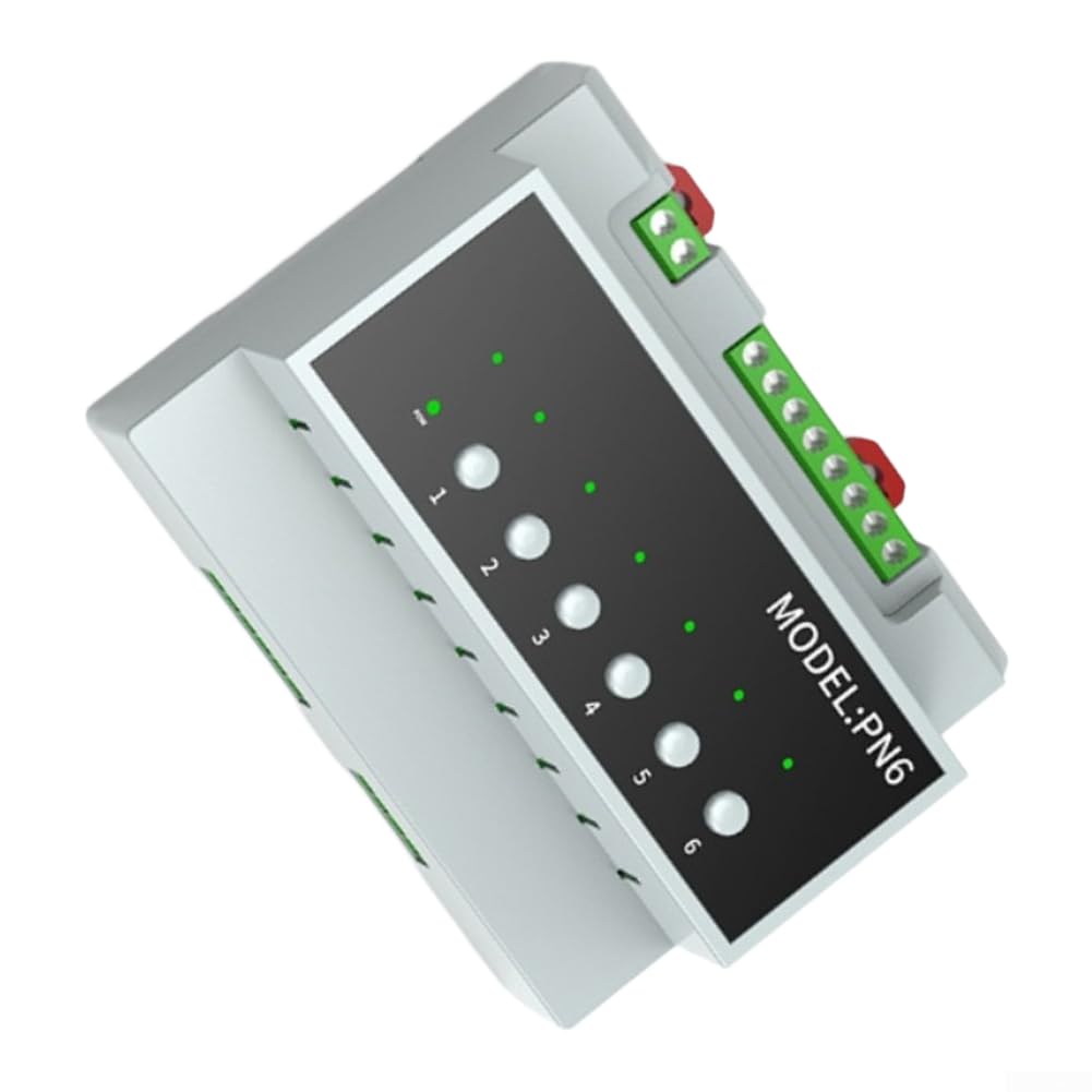 6 compartiments pour commutateur zigbee en plastique gris 6 voies pour
