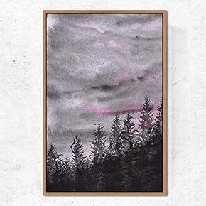 SIGNWIN Framed Canvas Wall Art Pine Tree Canvas...