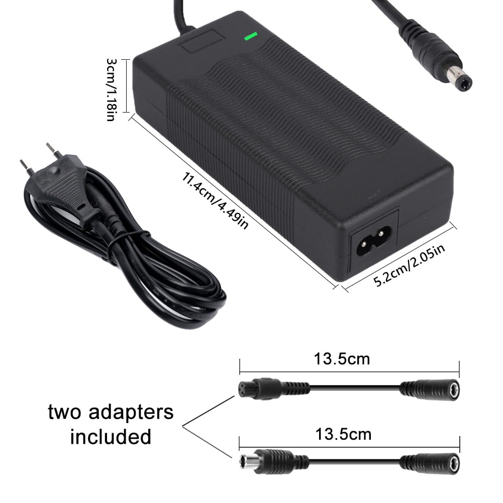 Cargador para Patinete Eléctrico con 2 Conectores, 42V 2A Cargador de Batería Universal 36V, Adaptador de Cargador para Hoverboard, Patinete Eléctrico, Monociclo — view 5