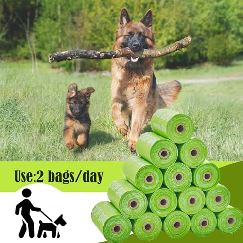 Image of GWT Dog Poop Bags Rolls 9 inchx13 inch Certified Home Plant Based Doggie Bags for Poop 270 Count Pet Waste Bags for Outside and Backyard