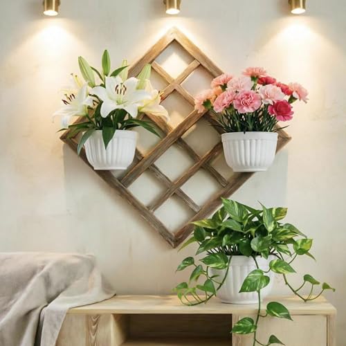 Pots de fleurs suspendus muraux en résine pour potager vertical de cuisine