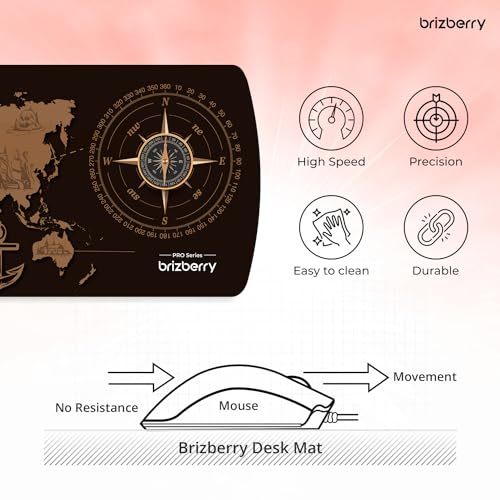 Image of Brizberry Extended Mouse Pad, Desk Mat, 740mm x 310mm x 3mm Large Printed Premium Anti Skid Rubber Base for Desktop Laptop Keyboard (DM Design 2)