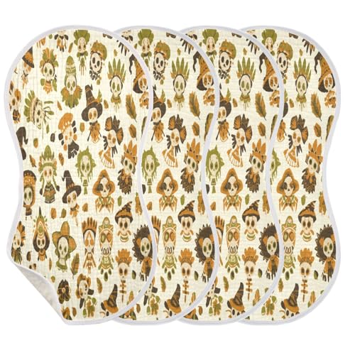 Kigai Cute Dolls Baby Burp Cloths Extra Soft and Absorbent Burping Rags Cotton Burping Clothes Baby Washcloths for Newborn Boys Girls - 1 Pack3