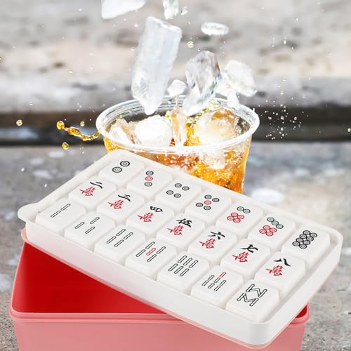 VILLCASE Cubetera Estilo Mahjong con Tapa y Pala miniatura 3