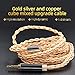 erjigo KZ Gold Silver Mixed Braiding Upgrade Cable 2 pin 0.75mm Replacement Earbuds Audio Cable Compatile with (C Pin (KZ-ZSN/ZSN PRO/ZS10 PRO))