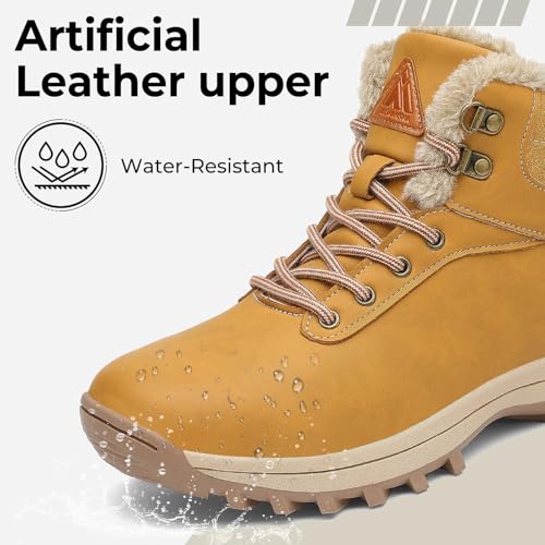 Mishansha Winter Boots for Women Water Resistant Snow Boot Womens Warm Lined Non-Slip Hiking Shoes2