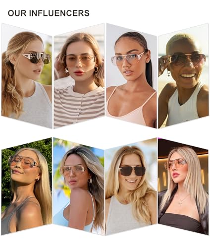 SOJOS Trendy Aviator Sunglasses Mens Womens Retro Metal Rimless Frame Shades Lentes De Sol Para Mujer SJ11922