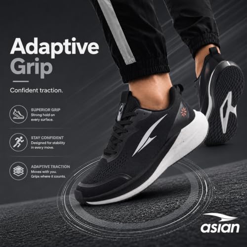 Image of ASIAN Hypercushion Carbon-13 Men's Running Shoes | Lightweight Memory Foam Shoes with Breathable Mesh Upper