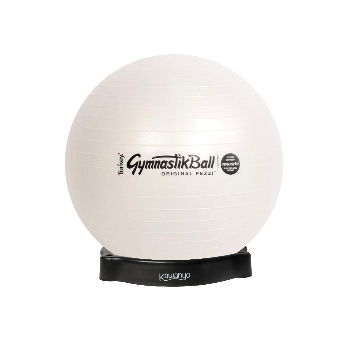Pezzi Maxafe - Pelota de gimnasia (42 cm de diámetro hasta 75 cm, incluye cuenco para pelotas, soporta hasta 400 kg, para entrenamiento, rehabilitación, terapia, asiento, gimnasia, oficina, deporte)