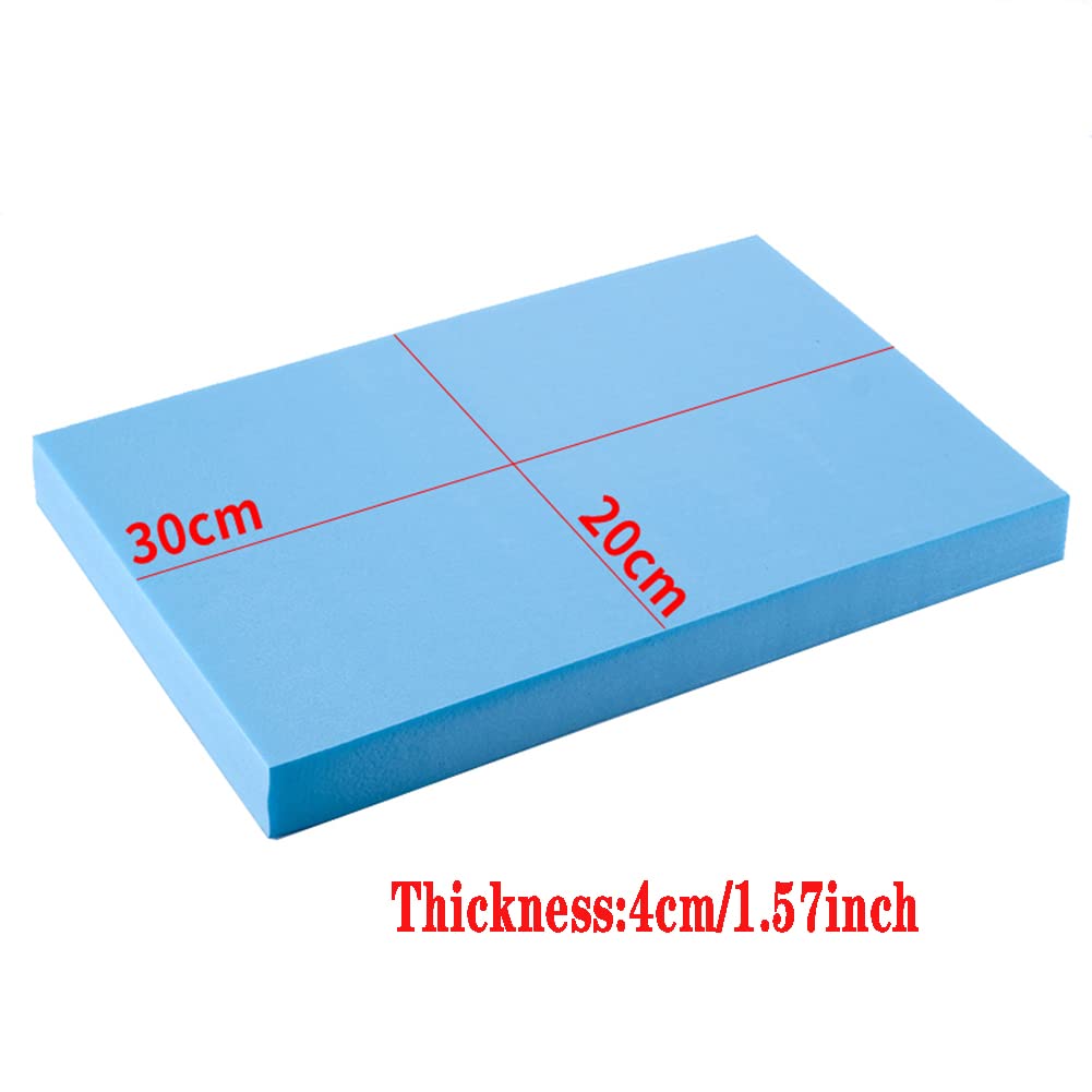 Płyta piankowa o dużej gęstości do majsterkowania i ekspozycji - 20 cm x 30 cm, idealna do rzeźbienia, modelowania i dekoracji ściennych(Blue,Thickness 4cm 4pcs)