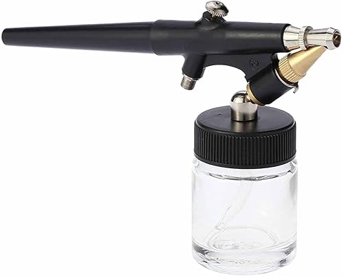 Miniatura 5 de Sand Blaster - Mini kit de compresor de aerógrafo, alimentación de sifón, pistola de pintura con cepillo de aire de acción única, pistola de arena