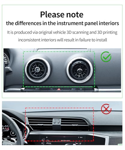 Car Phone Holder for Audi A3 / S3 / RS3 2014-2020 Accessories | Magsafe Magnetic Cell Phone Mount Clip Compatible with iPhone, 3D fit Stable Dashboard GPS Navigation Bracket Cradle Stand - Image 6