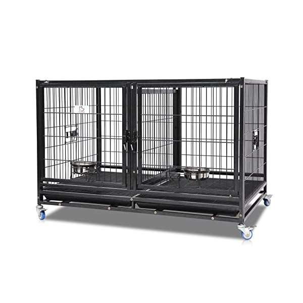 Homey-Pet-43-All-Metal-Open-Top-Stackable-Heavy-Duty-CageUpper-wFloor-Grid-Tray-Divider-and-Feeding-Bowl Homey-Pet-43-All-Metal-Open-Top-Stackable-Heavy-Duty-CageUpper-wFloor-Grid-Tray-Divider-and-Feeding-Bowl