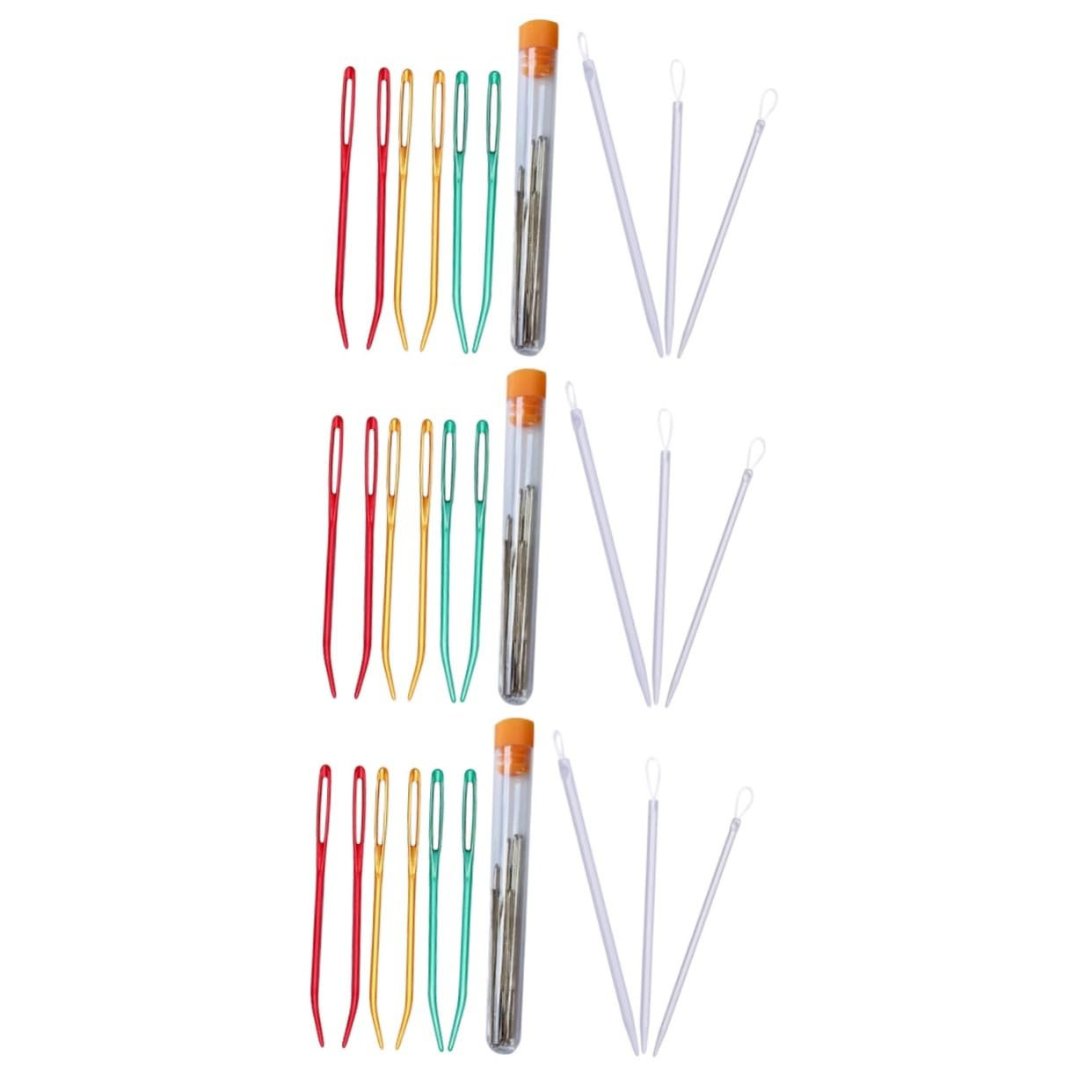 Operitacx 3 Sets Sewing Tools Hand Sewing Needles Multi-use Yarn Needles Perfect for Knitting Random Color