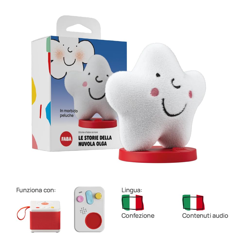 FABA Personaggio Sonoro – Le storie della nuvola Olga – Storie e fiabe sonore per bambini e bambine 3-5 anni - Ascoltabile Raccontastorie, gioco educativo versione italiana