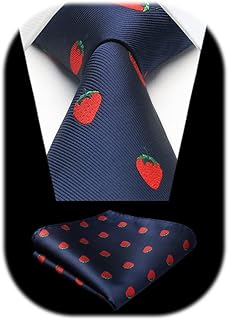 HISDERN Men's Ties Animal Pattern Tie for Men Woven Silk Tie with Handkerchief Wedding Business Fashion Novelty Necktie & ...