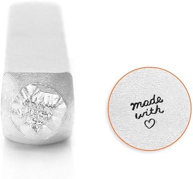 ImpressArt- Made with Love Metal Design Stamp, 4mm