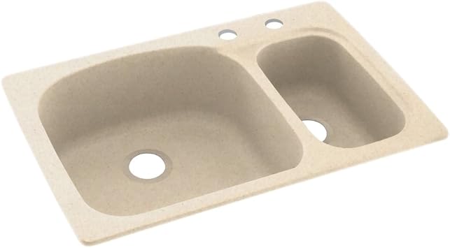 Amazon Com Swanstone Ksls 051 2c 雙孔實心廚房水槽 8 X 55 8 公分 大溪地沙 家居裝修