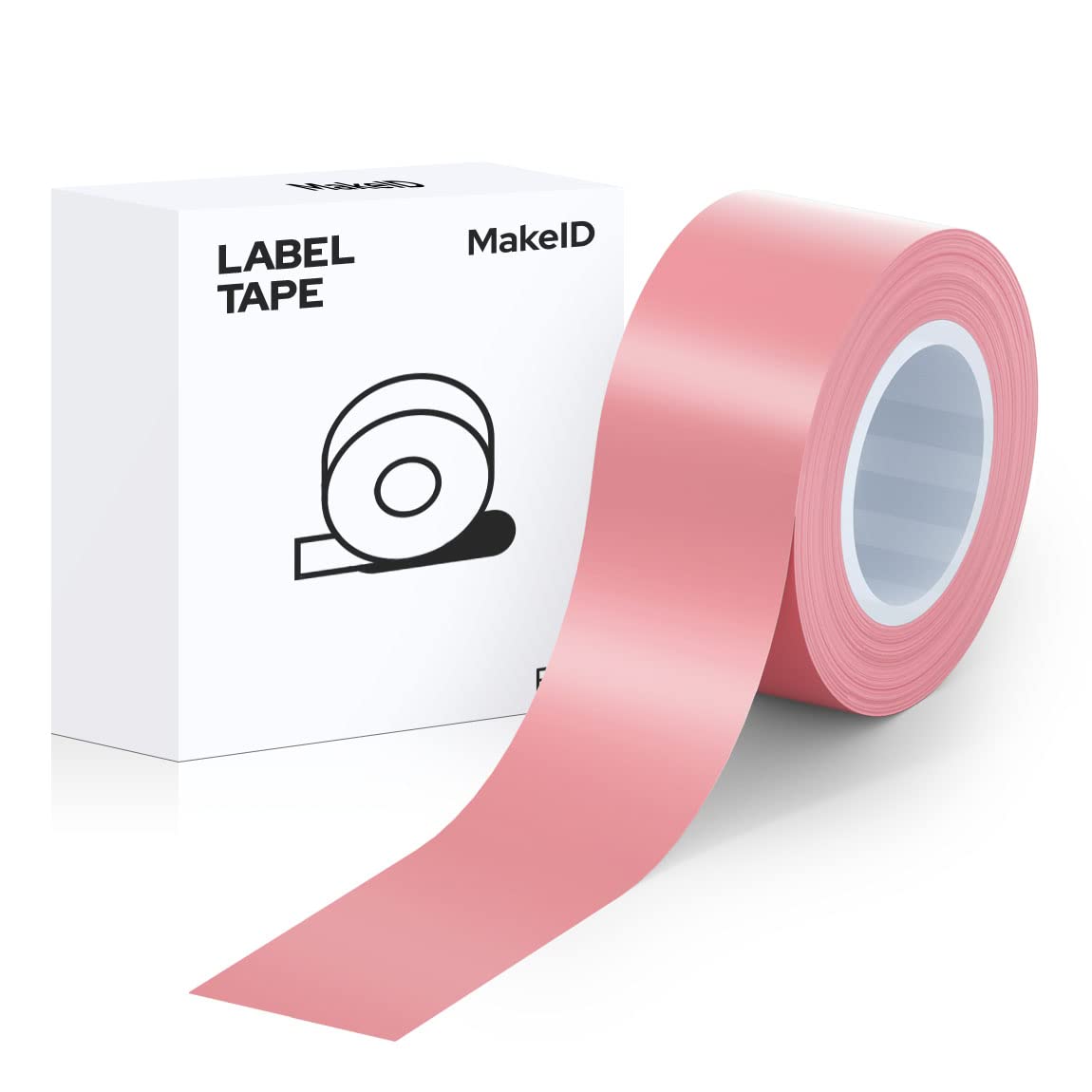 MakeID Label Tape Compatible with MakeID Label Makers L1 Q1 Refills Waterproof Laminated Custom Stickers Office Labels Replacement 0.63" x 13' (16mm x 4m)