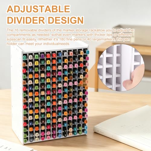 Boîte de rangement 180 compartiments pour ne plus chercher vos feutres et crayons de couleur