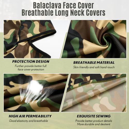 Image of SATINIOR 3 Piece Balaclava Face Cover Sun Protection Neck Cover Summer Balaclava for Men Women Outdoor Sports UV Protector