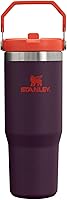 Vista 13 de Stanley IceFlow - Vaso con pajilla abatible con asa, de 20 onzas, tapa giratoria y popote abatible, botella de agua resistente a fugas, acero