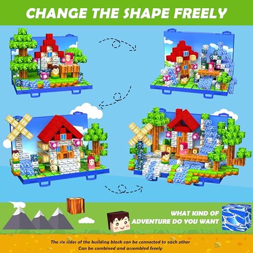 Image of 120PCS Magnetic Blocks, Forset Magnetic Building Blocks Tiles for Kids 3+