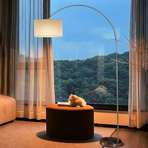 Lampes de sol sur pied d'une élégance moderne en métal poli brillant