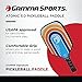 GAMMA Sports 5.0 Pickleball Paddle, Graphite Pickleball Paddle with Polypropylene Core and Honeycomb Grip, Blue and Orange, 4 (1/4)