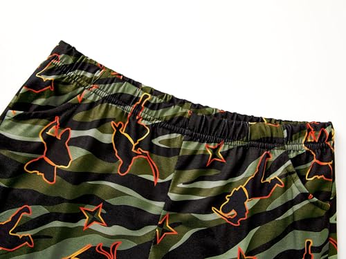Beezizac Big Boys Pajamas Olive Green Ninja 2-Piece Short Sleeve PJ Set Children Sleepwear Size 10 - Thumbnail 5