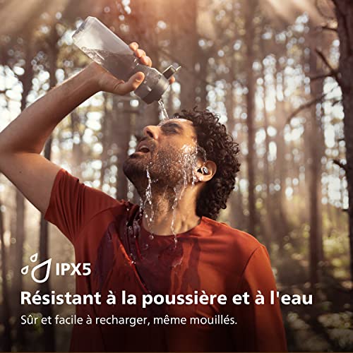 Philips TAA7507BK00 Casque Sport sans Fil Son de Qualité Exceptionnelle Réduction de Bruit Pro Appels d'une Qualité Irreprochable Maintien Parfait dans 'Oreille 28 Heures d'Autonomie - vue 8