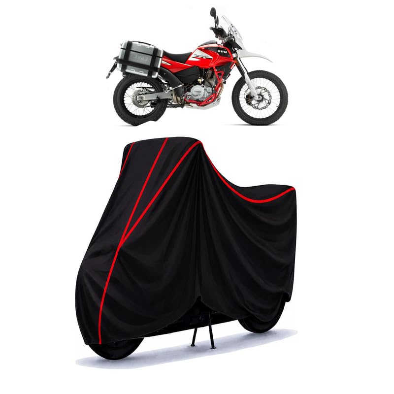 Image of SWM Superdual Water Resistant Bike Cover for All Motorcycles & Rain | Heavy Duty Taffeta Fabric | UV Protection, Dustproof, Scratchproof | All Weather Two Wheeler Body Cover with Elastic Bottom