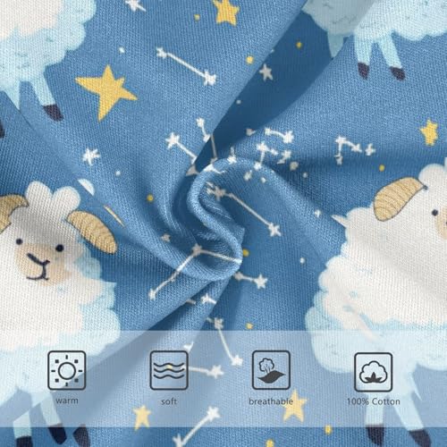 Wusikd Sheep Boys' Underwear Cotton Blue Stars Boys Briefs Soft Toddler Underwear 2T3