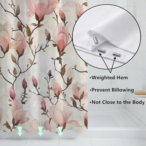 Rideau de douche 160x200cm crème en tissu polyester imperméable