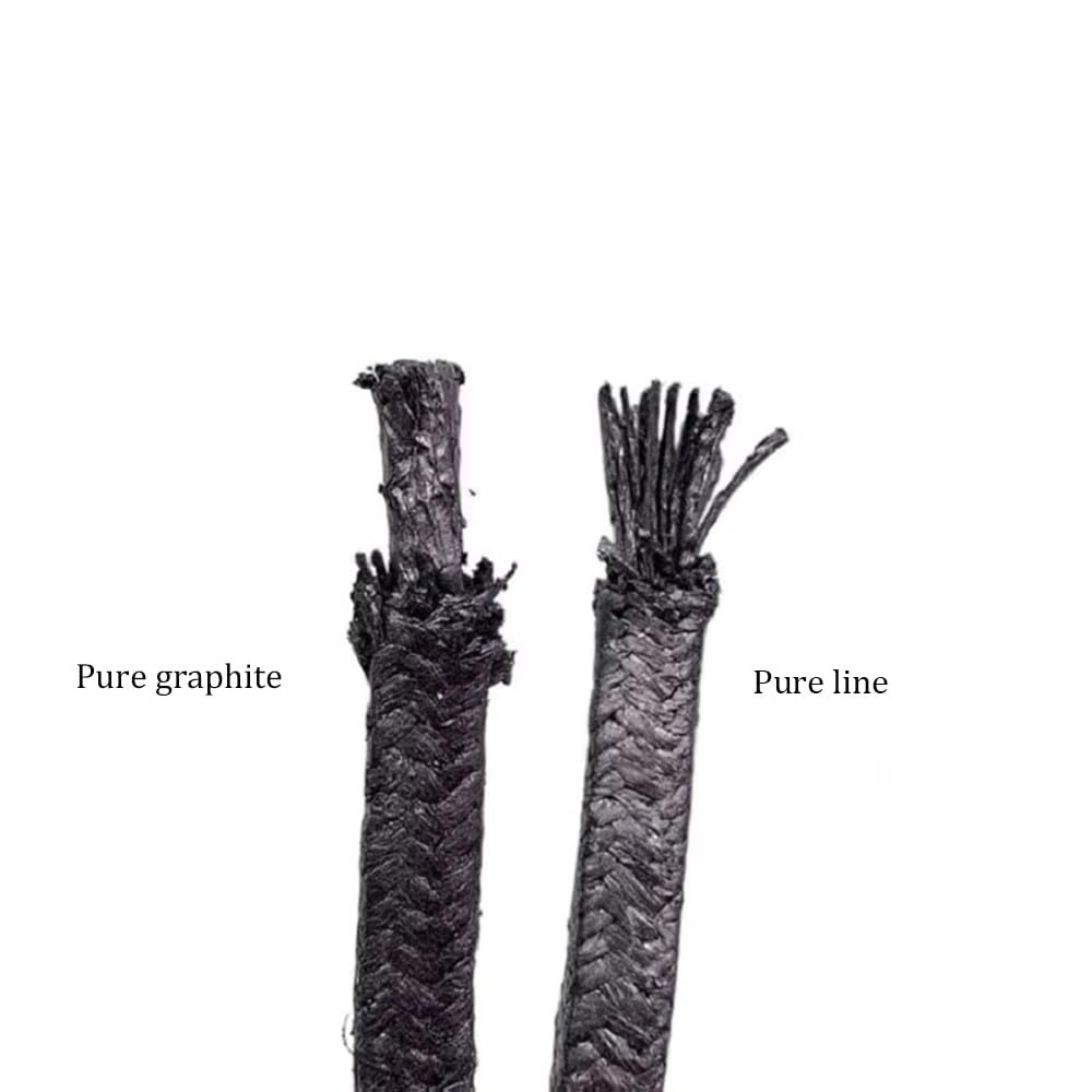 Filo Di Grafite, Asta Di Imballaggio In Grafite 3x3-12x12mm Grafite Espansa Morbida Flessibile Resistente All'usura Resistente Al Calore(3x3mm,2Meter)