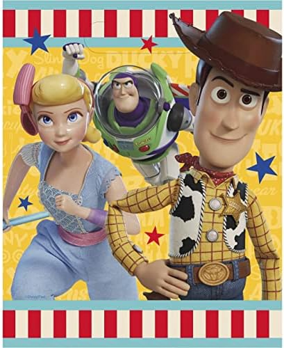 Unique Disney Toy Story 4 Plastic Loot Bags | 11" x 7.5" | 8 Pcs image 4