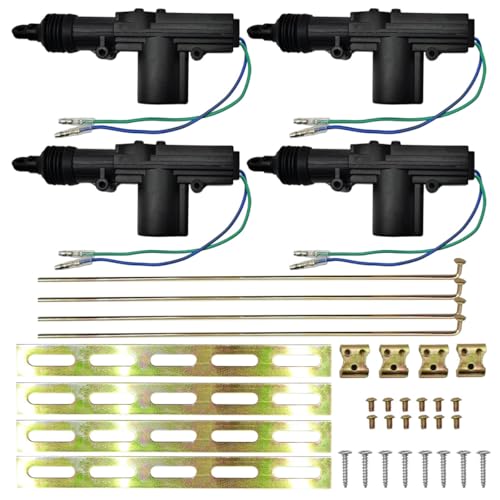 Image of KITUREK Car Power Door Lock Kit, Universal Heavy Duty Car Power Door Lock Actuator 2-Wire 12-Volt Motor for Most Automotive Central Locking System (4PCS)