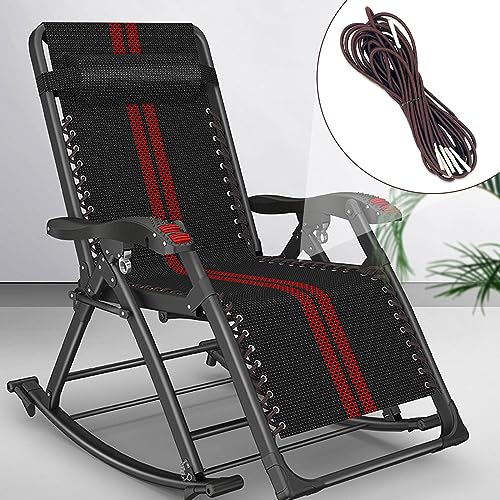 TSHAOUN 4 Pack Sun Loungers, Universal Zero Gravity Chair Repair Rope Chairs, Outdoor Lounge Chairs, Bungee Chair Replacement Bungee Ropes For Repairing Zero Gravity Chairs, Lounge Chairs (Braun)