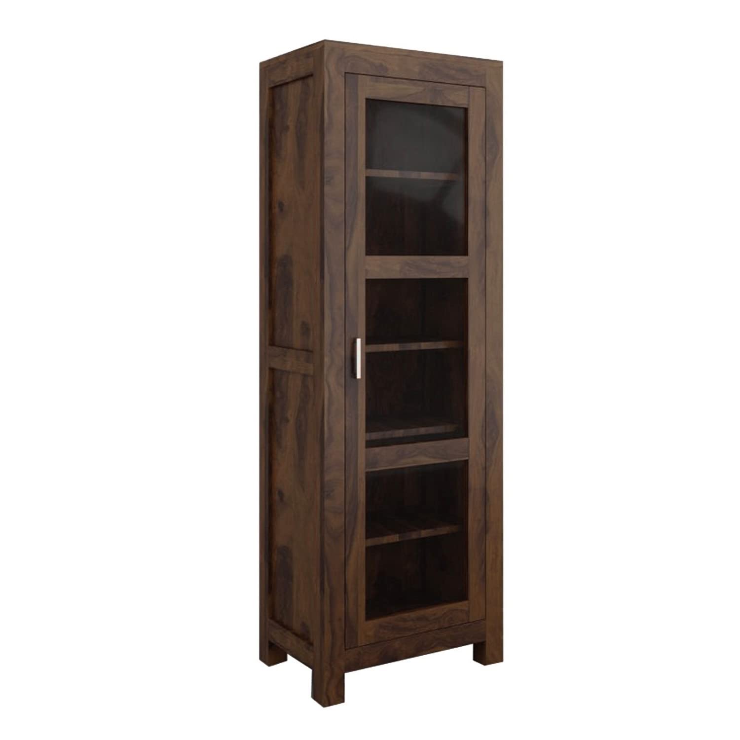 The Attic Victoria Kitchen Cabinet Multipurpose Cabinet for Bedroom Living Room Study bar|Solid Wood Bookshelf/Kitchen Cabinet|Walnut Matte Finish-image-28