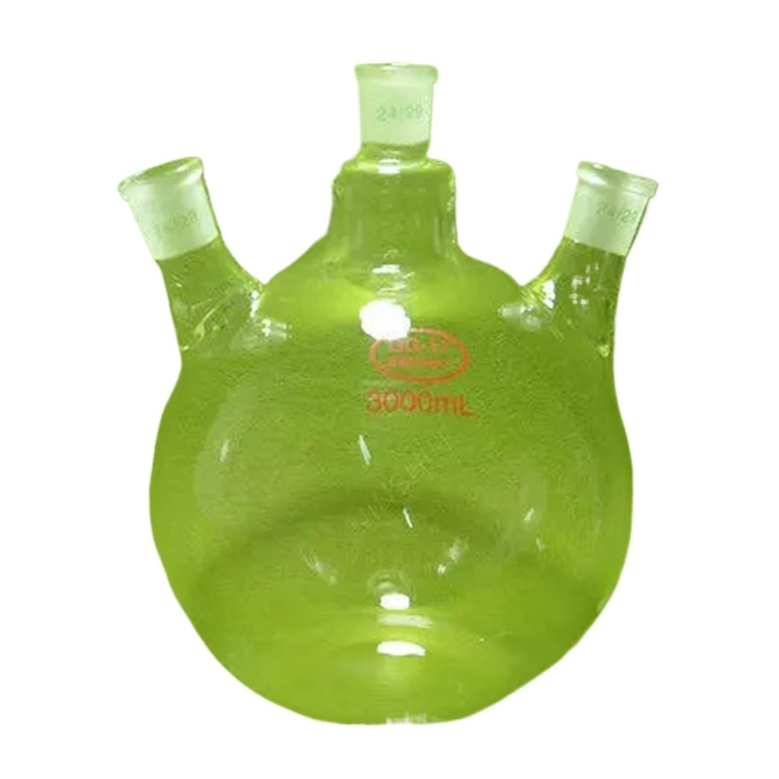 Matraz de fondo, matraz de vidrio, 3L, 3000ML, 24/29,3 cuellos, cristalería de laboratorio, matraz de laboratorio