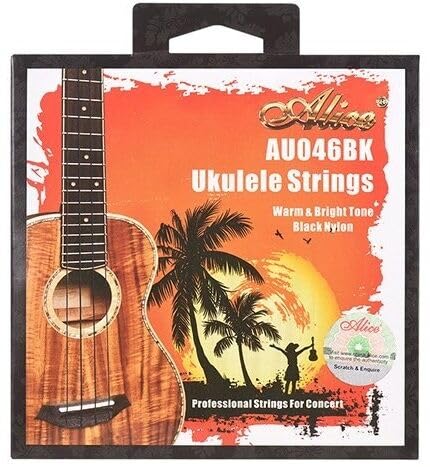Alice AU046BK-C/Concert Ukulele Strings - Black